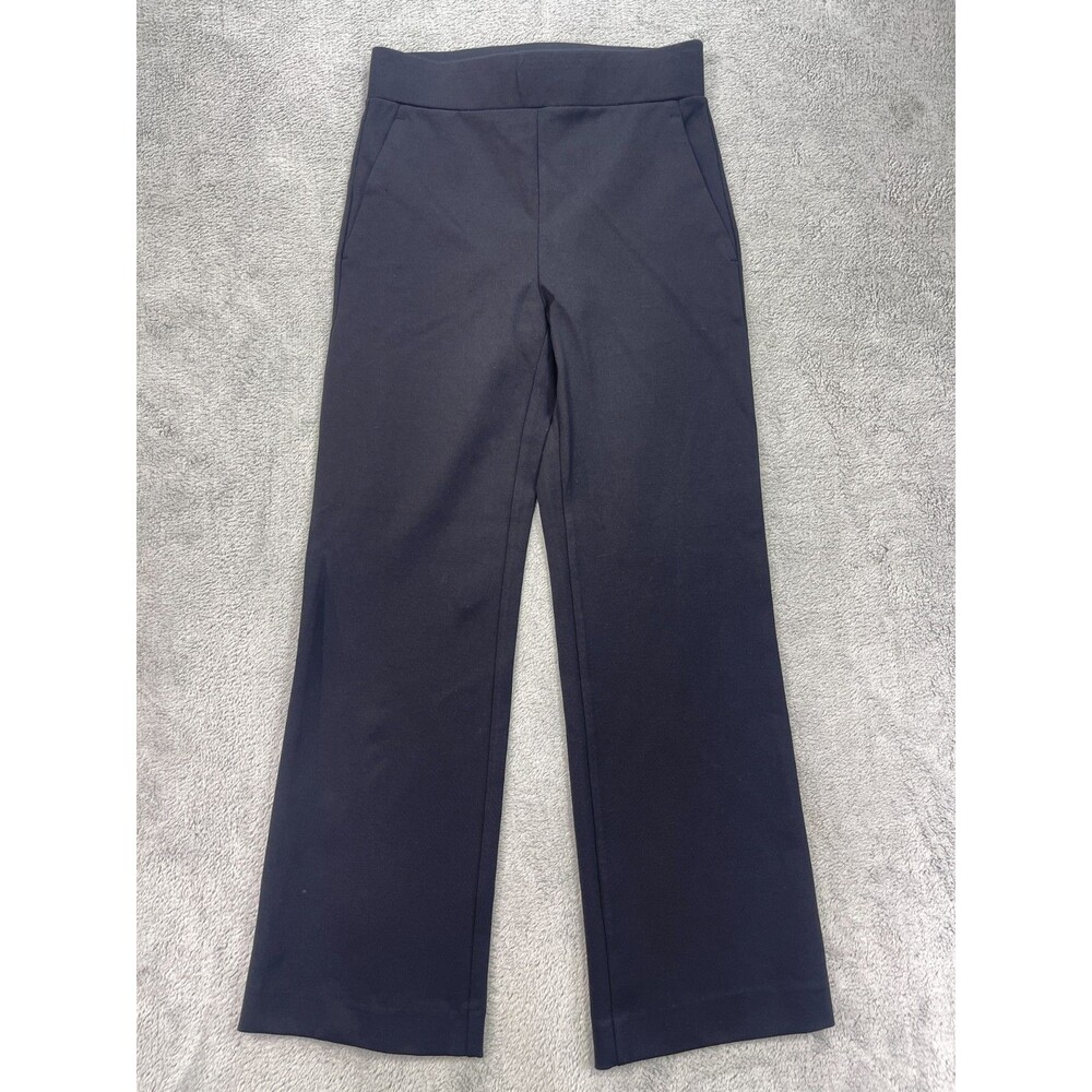 Ann Taylor Weekend Pants Womens XS Petite Black Rayon High Rise Straight Leg